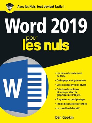 cover image of Word 2019 pour les Nuls